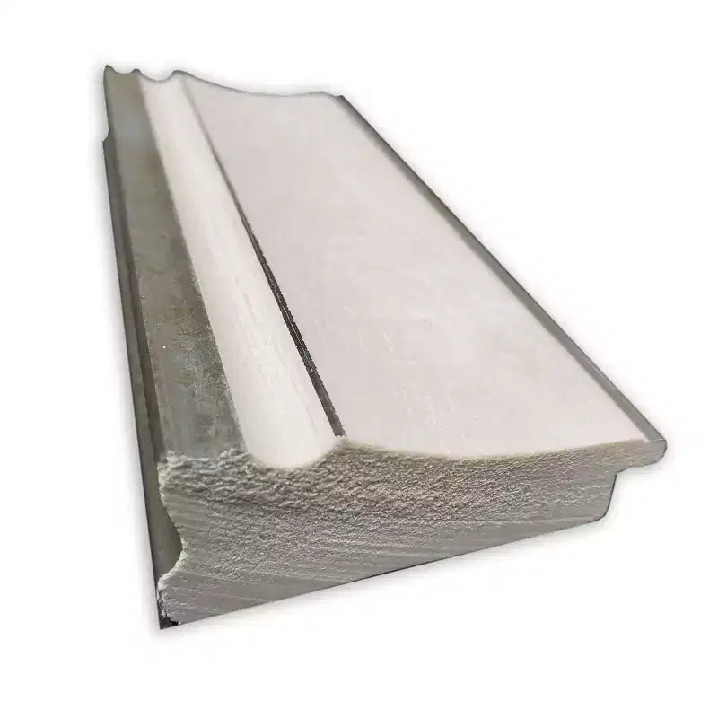 Miroir de porte pleine longueur non biseauté 48 x 135 cm argenté avec finition blanc délavé
