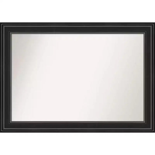 106.7 × 76.2 cm Non-Beveled Ridge Black Wall Mirror