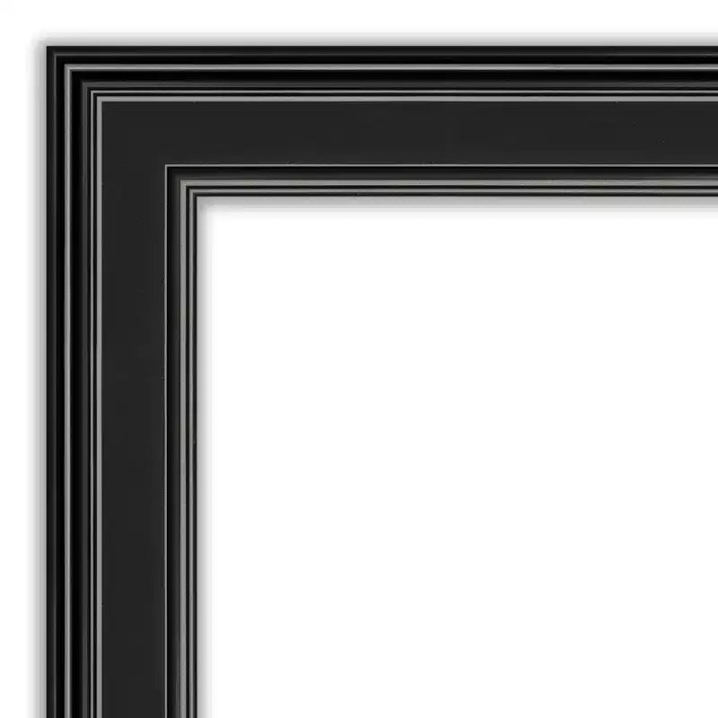 Miroir mural noir 42" x 30" à bord non biseauté