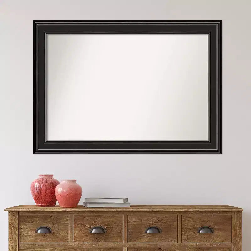 Miroir mural noir 42" x 30" à bord non biseauté