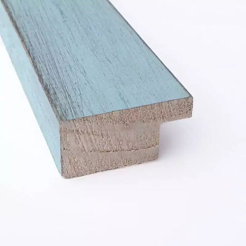 Miroir mural rectangulaire en bois rustique bleu ciel non biseauté 101,6 x 73,7 cm