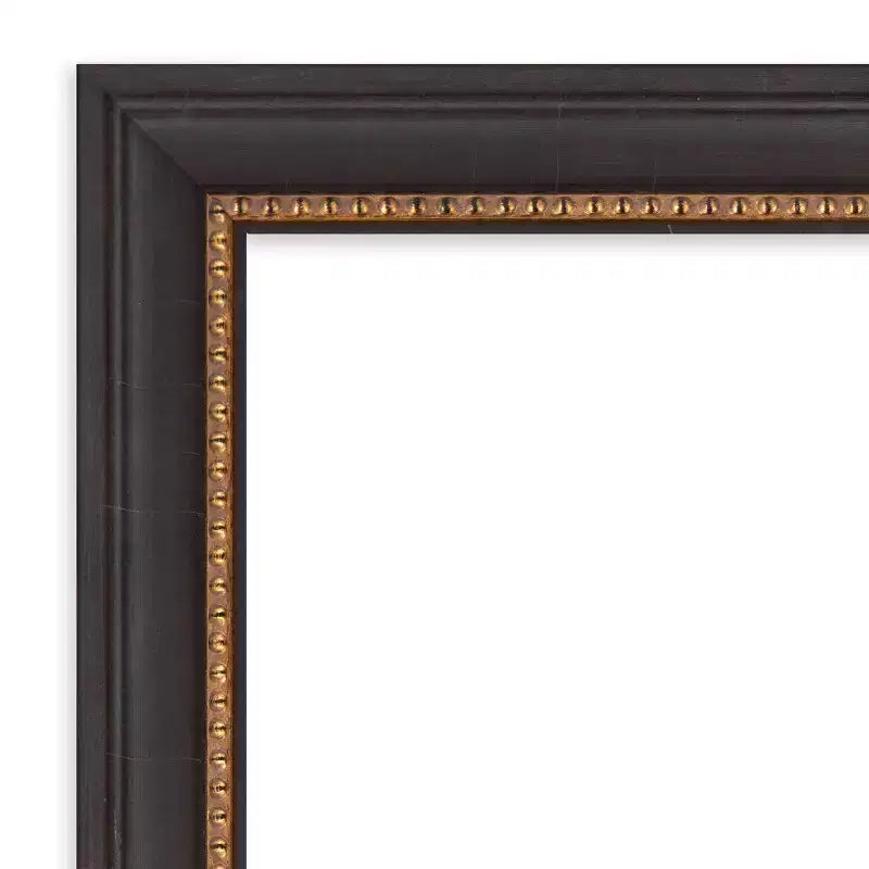 Miroir mural biseauté Ashton en bois noir de 31" x 25" – Style moderne