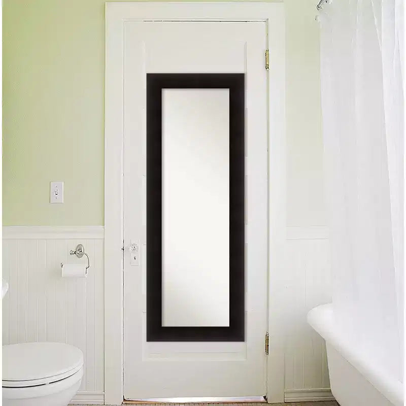 Miroir pleine longueur à suspendre, Portico Espresso, en bois, 20 po x 54 po, sans biseau