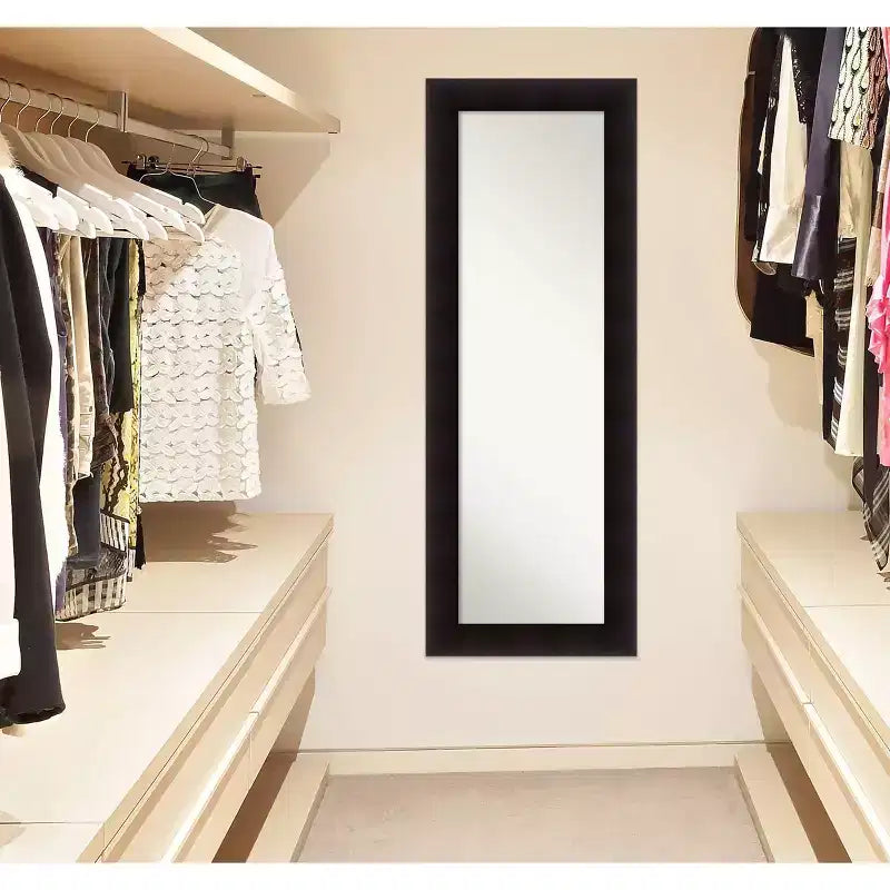 Miroir pleine longueur à suspendre, Portico Espresso, en bois, 20 po x 54 po, sans biseau