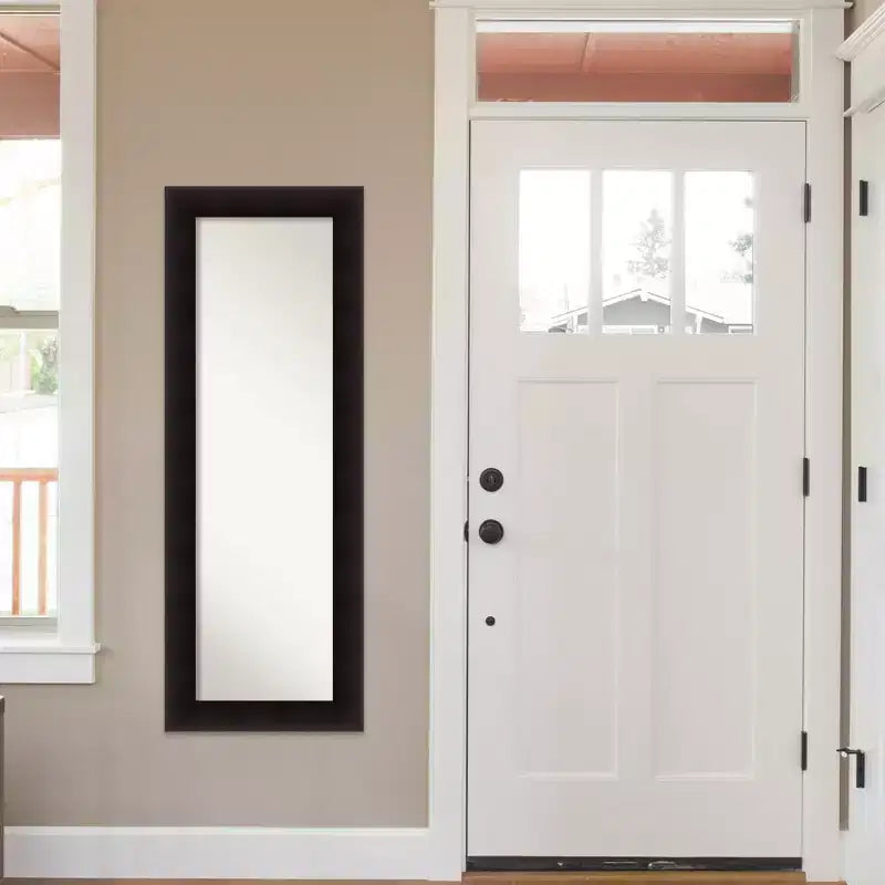 Miroir pleine longueur à suspendre, Portico Espresso, en bois, 20 po x 54 po, sans biseau