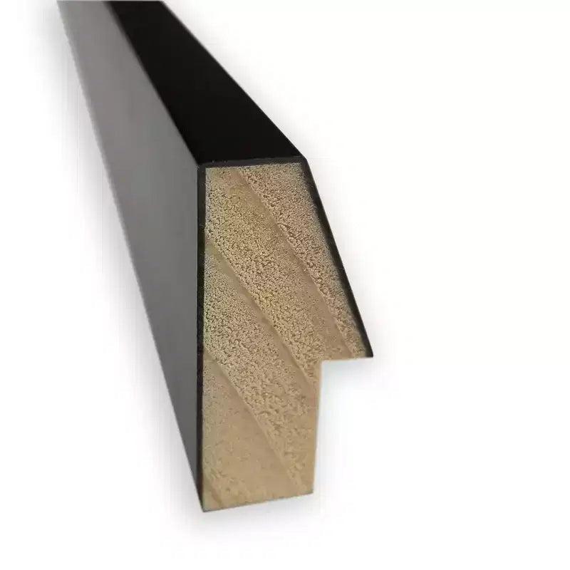 Miroir mural en bois noir non biseauté de 39" x 28"