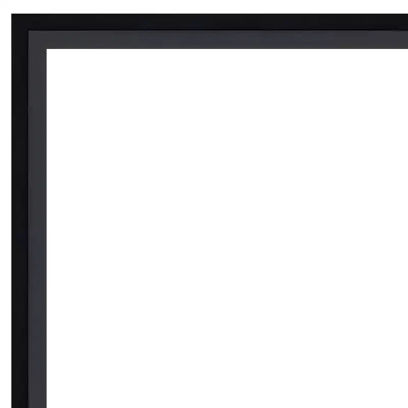 Miroir mural en bois noir non biseauté de 39" x 28"