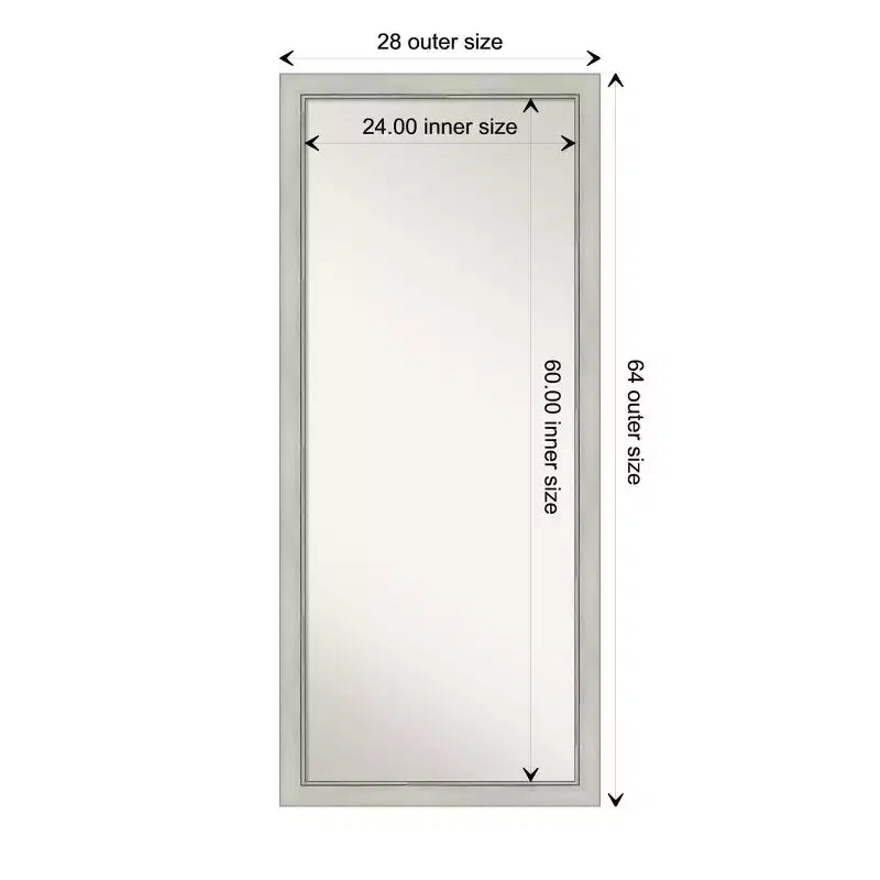 Miroir à poser Flair Patine Argentée sans biseau 71 x 163 cm