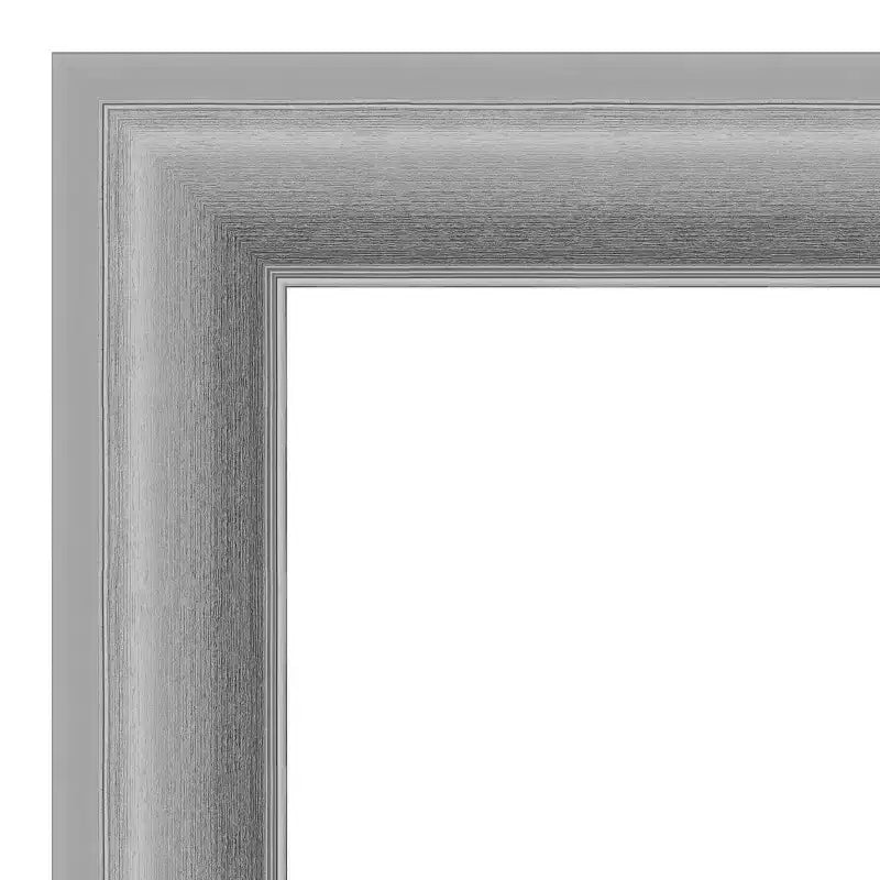 Miroir mural carré de salle de bain de 32 po x 32 po, nickel poli, sans biseau, à pointe