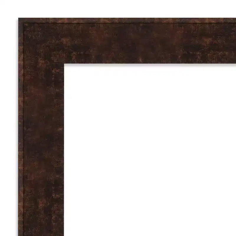 Miroir mural carré étroit non biseauté 30" x 30" William Bronze Marbré pour salle de bain