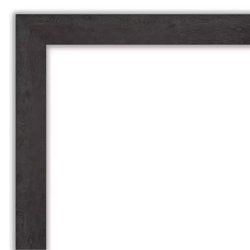 Miroir mural espresso en planches rustiques non biseautées de 42 po x 30 po