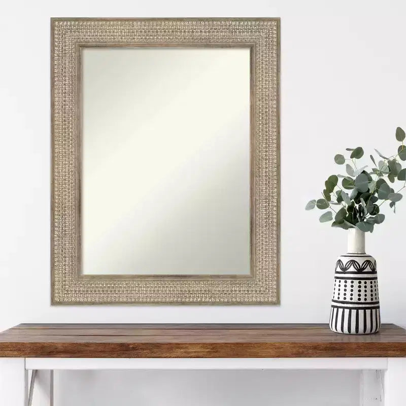 Miroir mural en bois argenté Trellis 24" x 30" sans biseau