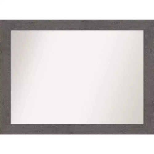 111.8 × 83.8 cm Non-Beveled Rustic Plank Gray Bathroom Wall Mirror -: Polystyrene Frame, Wall Mounted