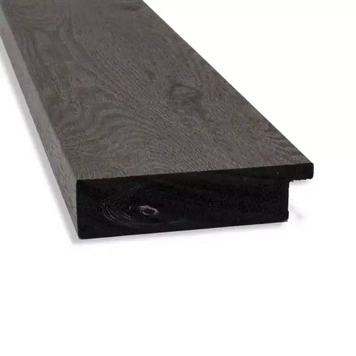 Miroir mural de salle de bain gris en planches rustiques, sans biseau, 111,8 × 83,8 cm – Montage mural