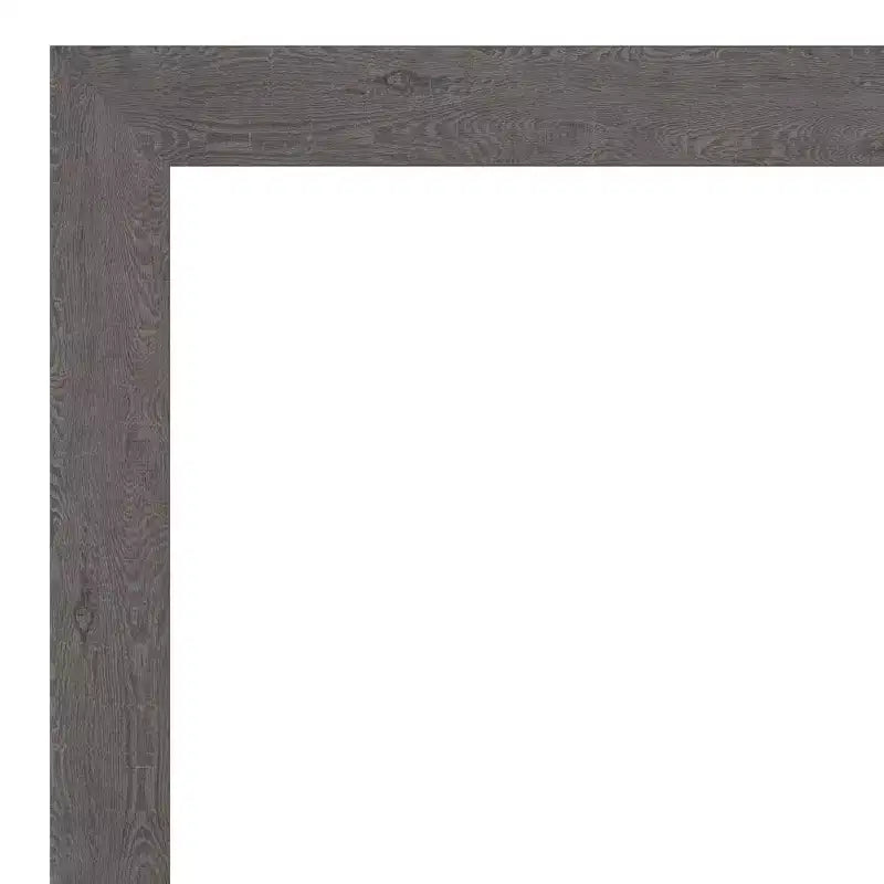 Miroir mural de salle de bain gris en planches rustiques sans biseau 44" x 33" – Mural