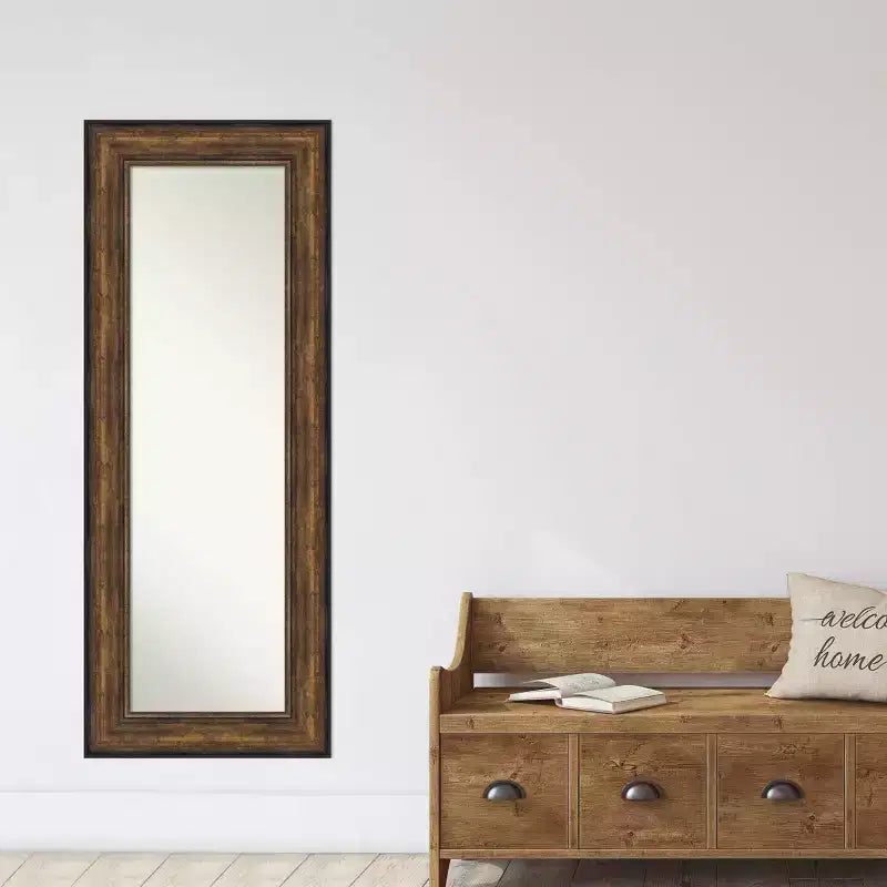 Miroir de porte pleine longueur sans biseau de 22 po x 56 po en bronze de salle de bal