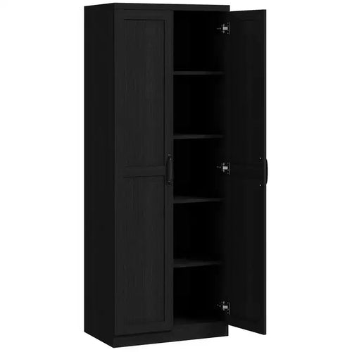 160.0 cm Tall 2-Door Kitchen Pantry, Freestanding Cabinet with 2 Adjustable Shelves for Dining Room