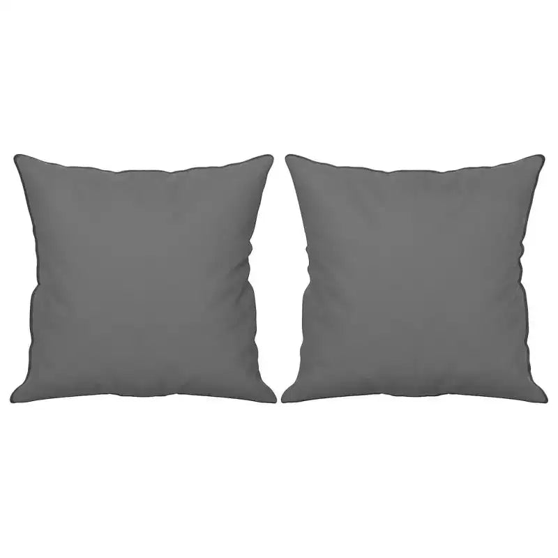 Canapé 3 places avec oreillers – Canapé en tissu microfibre gris foncé