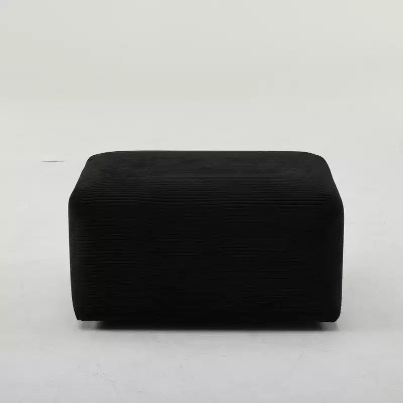 Pouffe en velours côtelé de 33,5 po, sans cadre, montage facile