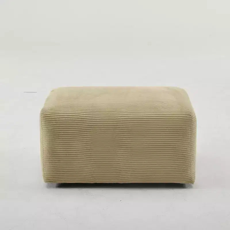 Pouffe en velours côtelé de 33,5 po, sans cadre, montage facile