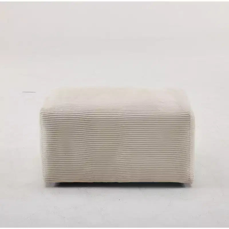 Pouffe en velours côtelé de 33,5 po, sans cadre, montage facile