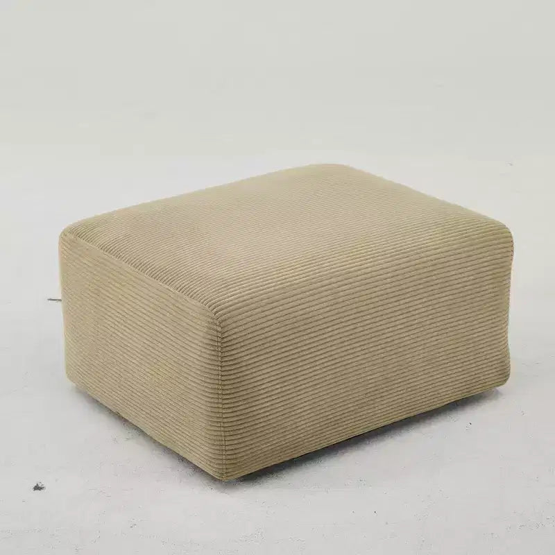 Pouffe en velours côtelé de 33,5 po, sans cadre, montage facile