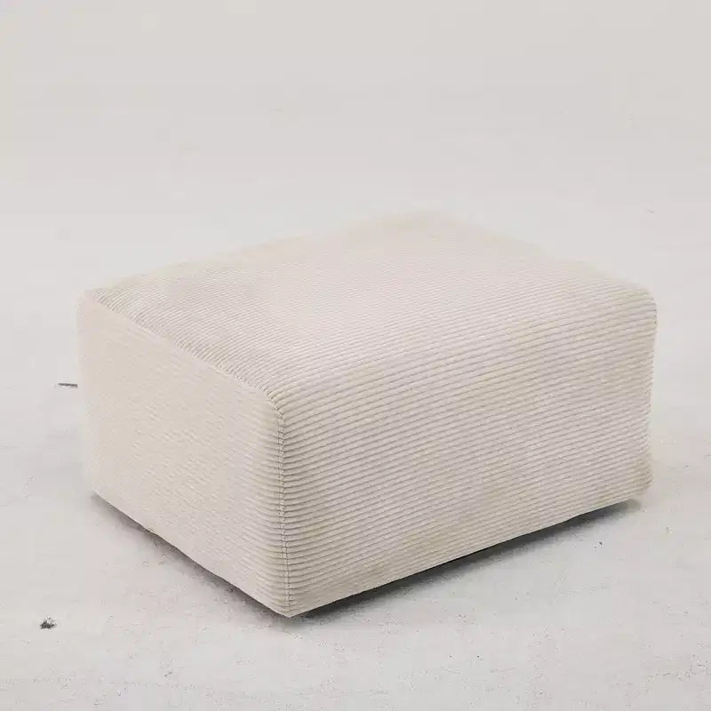 Pouffe en velours côtelé de 33,5 po, sans cadre, montage facile