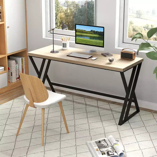 Bureau informatique industriel de 149,9 cm avec cadre métallique robuste