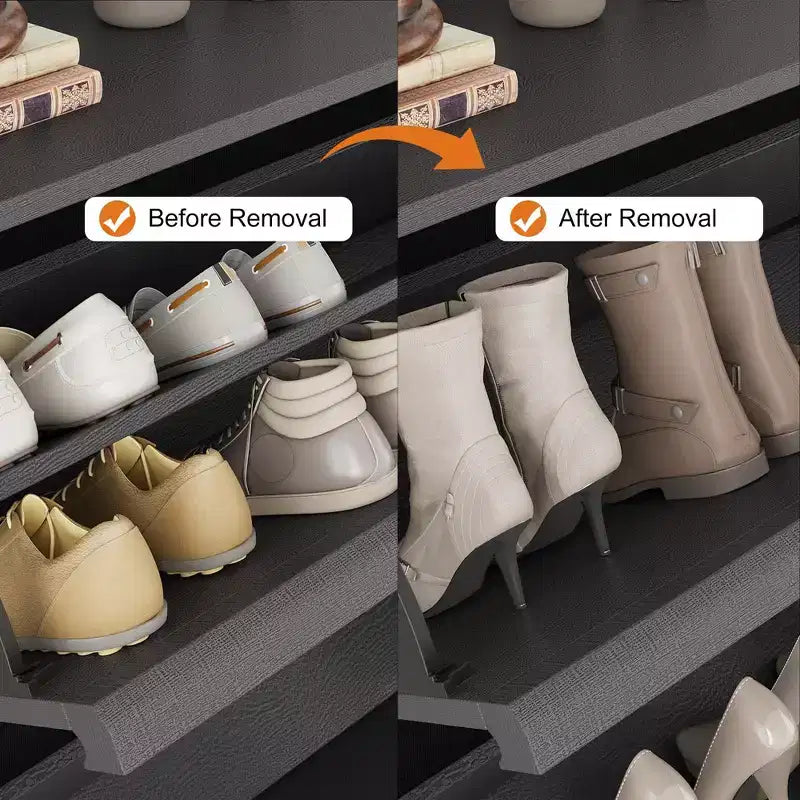 Meuble à chaussures 2 tiroirs en bois avec étagère réglable - Organisateur de rangement dissimulé pour entrée et couloir, solution peu encombrante pour le salon