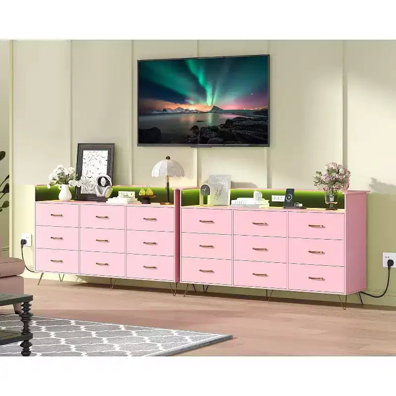 Commode haute à 9 tiroirs de 36,6x62,8x16,7 pouces, armoire de rangement moderne avec organisateur multifonctionnel pour usage multi-pièces, design élégant