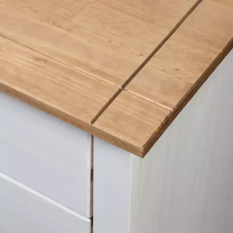 Table de chevet à 3 tiroirs – Table de rangement en pin, Gamme Panama