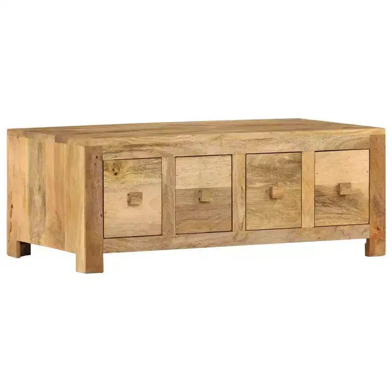 Table basse avec 4 tiroirs 89,9 x 50 x 35 cm Bois de manguier massif