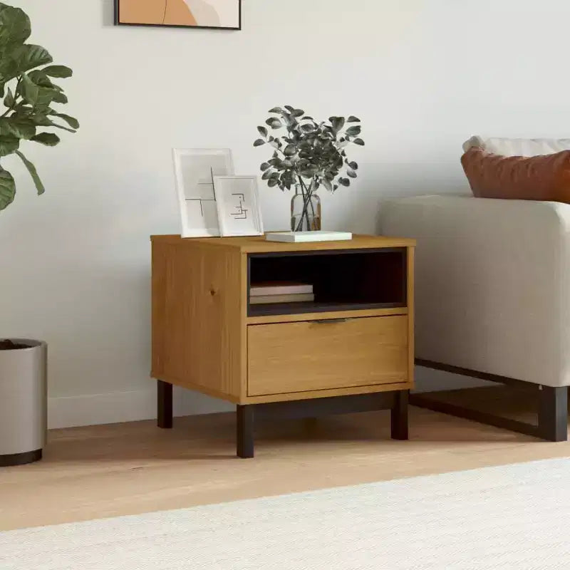Table d'appoint 50 x 50 x 50 cm en pin massif