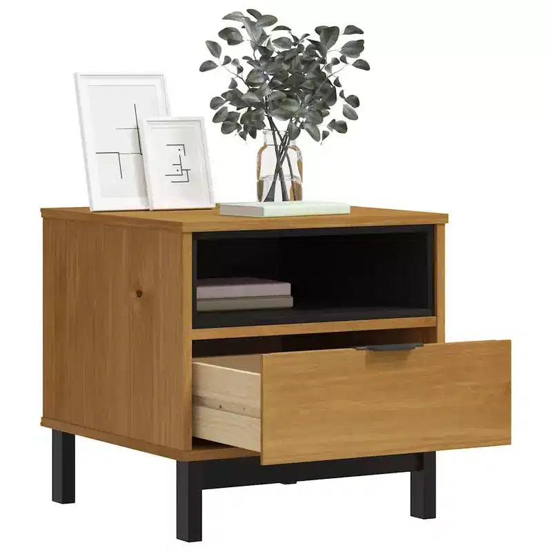 Table d'appoint 50 x 50 x 50 cm en pin massif