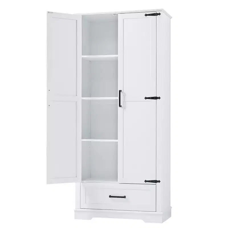 Armoire de rangement de salle de bain haute de 69 po, armoire de rangement de cuisine autoportante avec étagères réglables, armoire de salle de bain d'appoint pour salon, buanderie