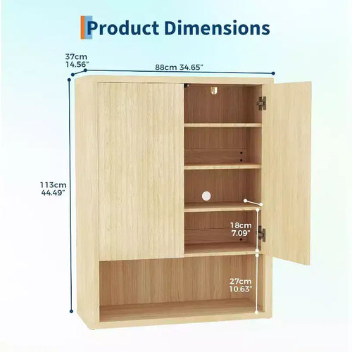 Meuble de rangement à chaussures 5 niveaux de style rustique, 113,0 cm de hauteur, avec étagères réglables