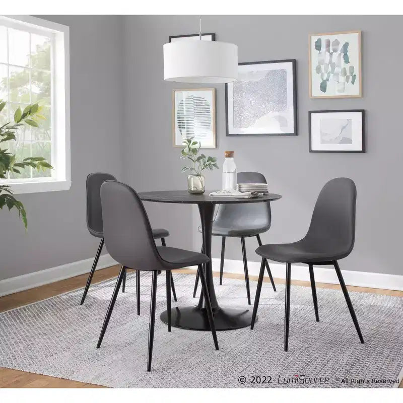 Table à manger ronde Pebble Mod de 36 pouces