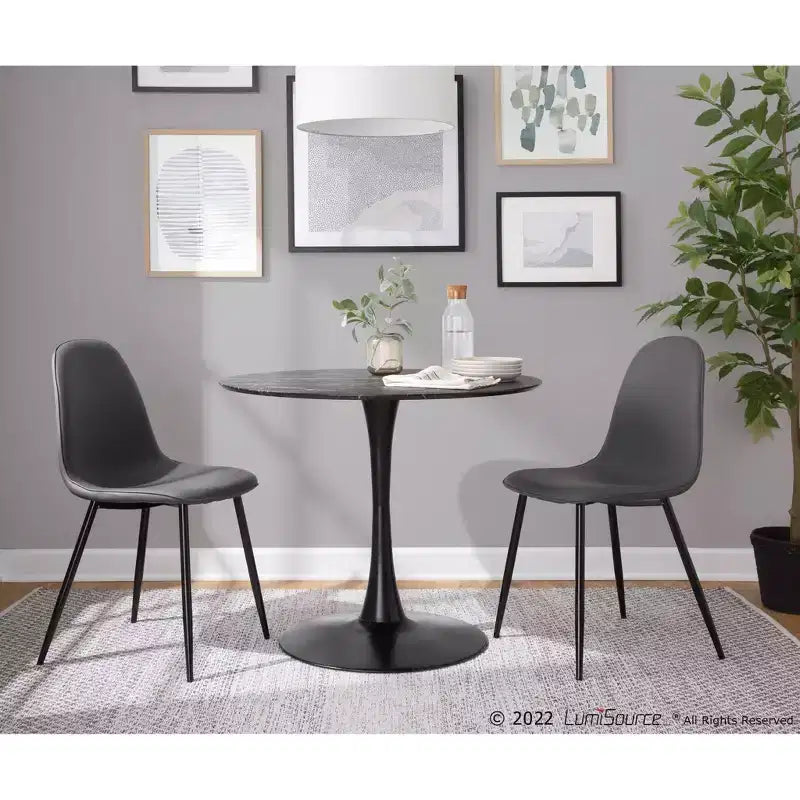 Table à manger ronde Pebble Mod de 36 pouces