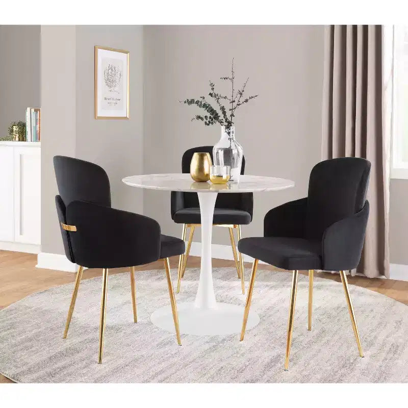 Table à manger ronde Pebble Mod de 36 pouces