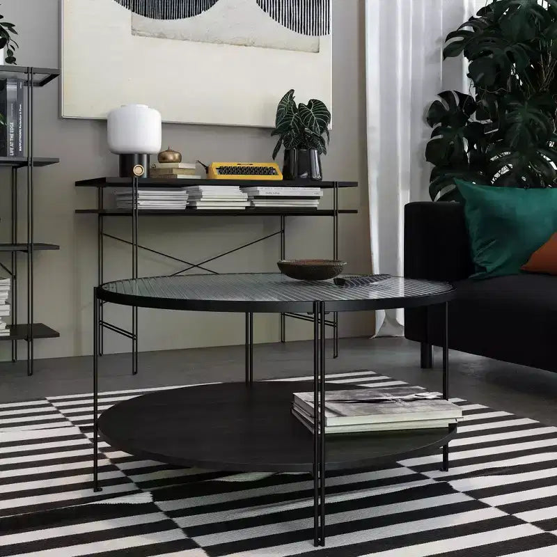 Table basse ronde – Chêne noir