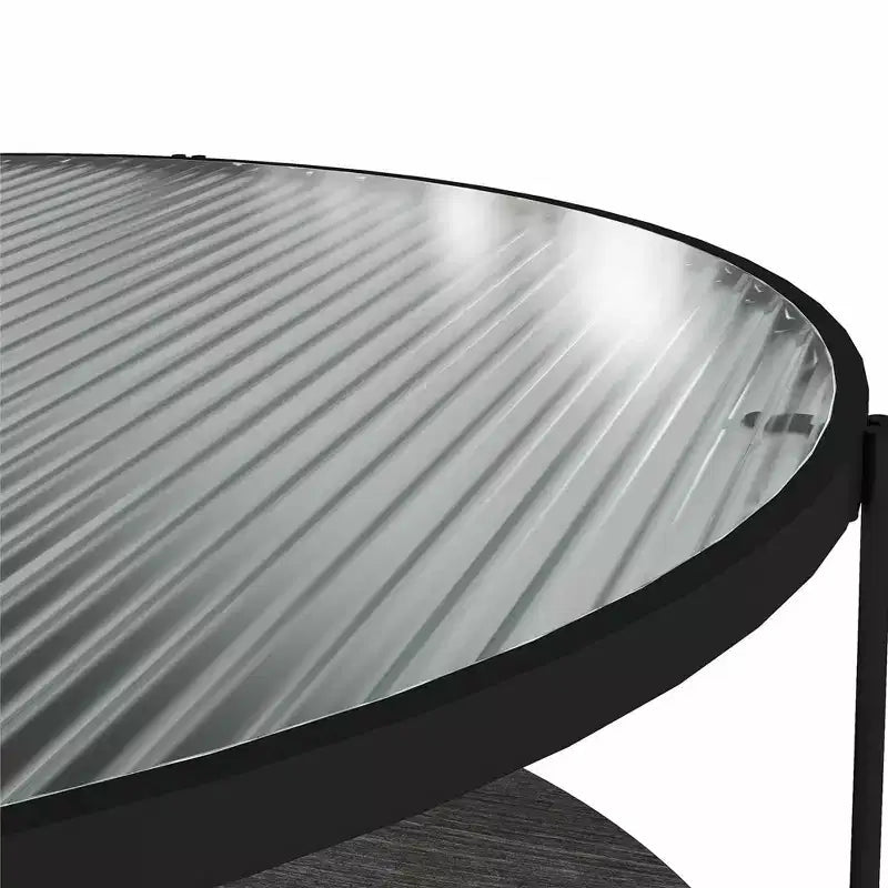 Table basse ronde – Chêne noir