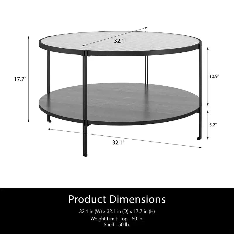 Table basse ronde – Chêne noir