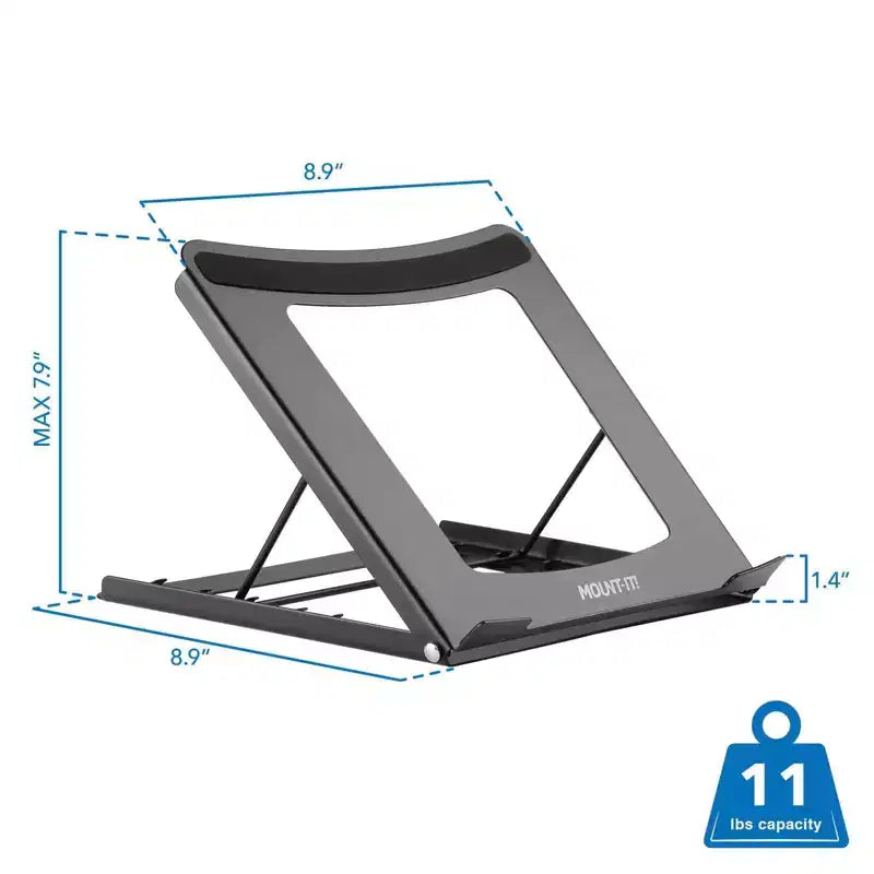 Support réglable pour ordinateur portable – Rehausseur en acier massif avec 5 réglages de hauteur