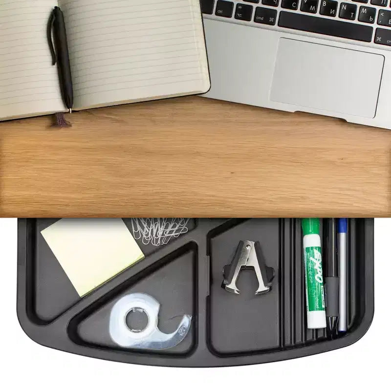 Tiroir de rangement pivotant sous le bureau – Étagère sous-plan ergonomique pour fournitures de bureau