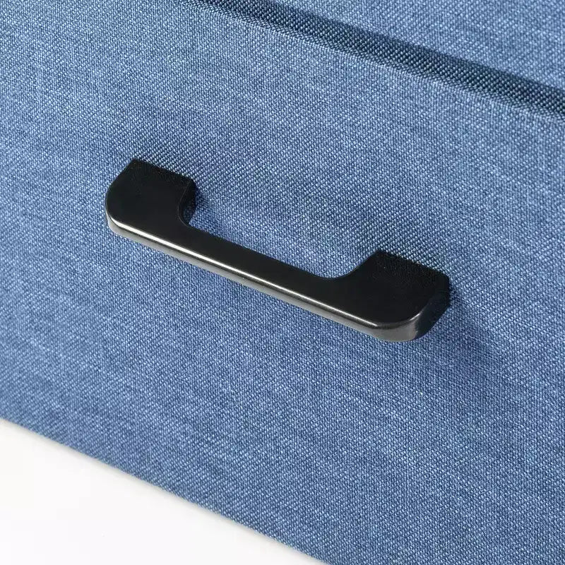 Pouf ottoman pliable avec tiroir de rangement – Repose-pieds et siège cubique