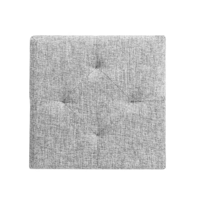 Pouf ottoman pliable avec tiroir de rangement – Repose-pieds et siège cubique