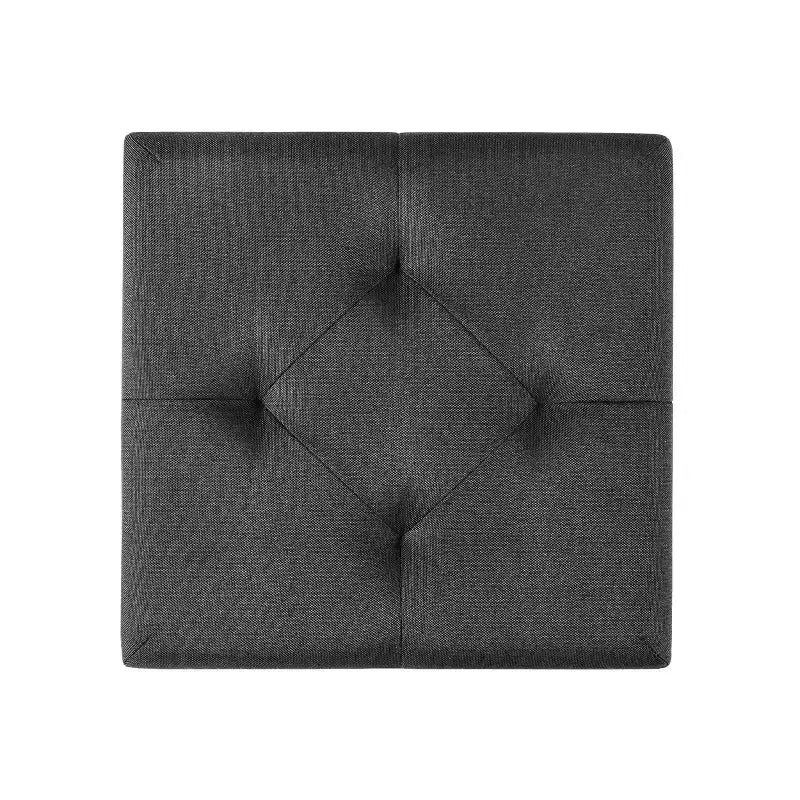 Pouf ottoman pliable avec tiroir de rangement – Repose-pieds et siège cubique